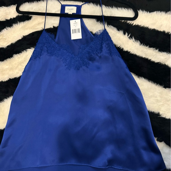 NWT CAMINYC RACER CHARMEUSE CAMI IN ROYAL BLUE XS - Picture 2 of 4